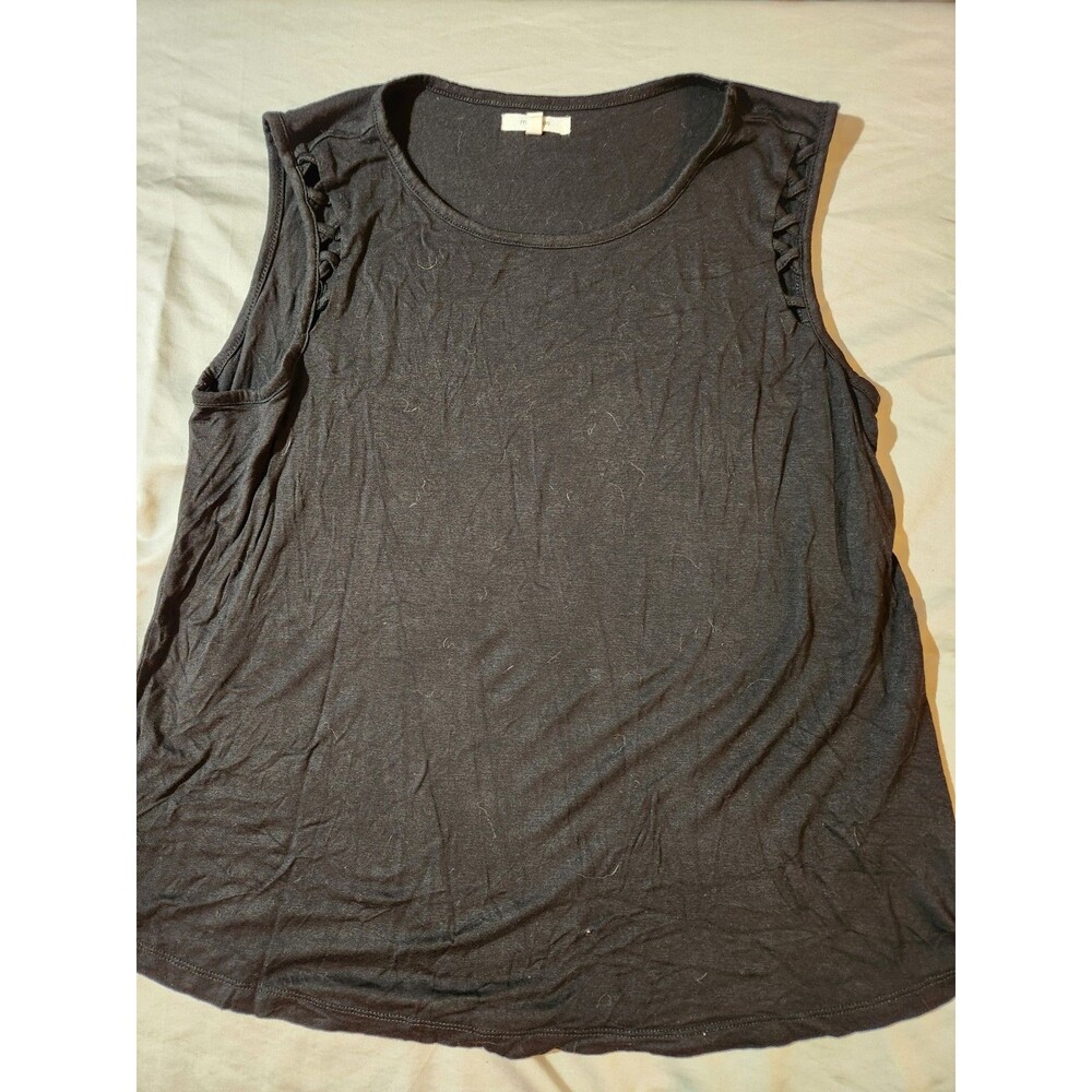 MAURICES Black Large Sleeveless Pullover Tank Top